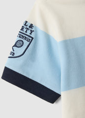 Ovs Multicoloured Stripe Stretch Cotton Polo For Boys Regular Fit