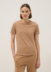 OVS Brown Pure Cotton Crew Neck T-Shirt Regular Fit