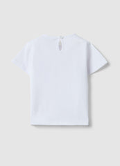 Ovs Regular Fit Pure Cotton White T-Shirt For Girls With Prints