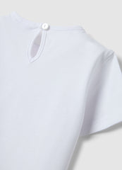 Ovs Regular Fit Pure Cotton White T-Shirt For Girls With Prints