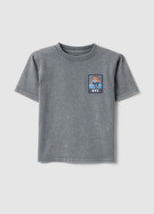Ovs Children'S Grey Pure Cotton T-Shirt Regular Fit With Patch