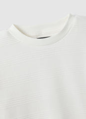 OVS White Cotton Blend Regular Fit Kids' T-Shirt With Stripes