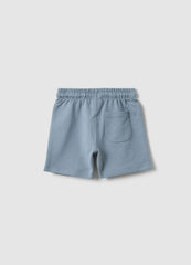 OVS Sky Blue Pure Cotton Shorts For Boys With Regular Fit And Car Design
