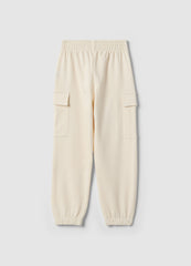 OVS Beige Pure Cotton Regular Fit Girls' Cargo Trousers