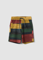 OVS Multicolour Striped Pure Cotton Shorts For Boys