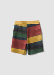 OVS Multicolour Striped Pure Cotton Shorts For Boys