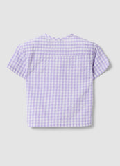 OVS Multicoloured Check Pure Cotton Blouse For Girls Regular Fit