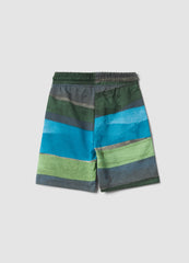 OVS Multicoloured Striped Pure Cotton Shorts For Boys