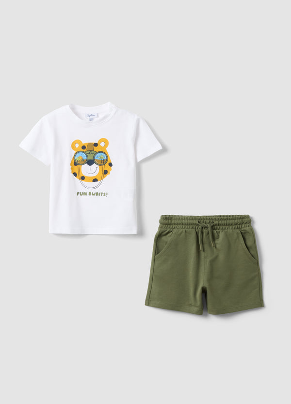 OVS Multicolour Pure Cotton Set For Boys Regular Fit With Tiger