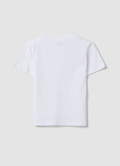 OVS Boys’ White Pure Cotton T-Shirt, Regular Fit