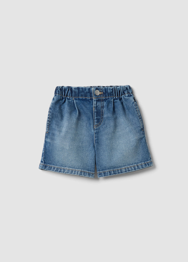 OVS Girls’ Blue Denim Shorts In Pure Cotton, Regular Fit