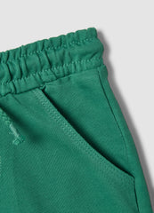 OVS Green Pure Cotton Shorts With Elasticated Waist