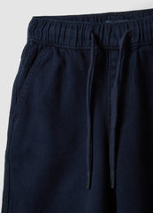OVS Boys' Blue Pure Cotton Cargo Shorts With Drawstring, Regular Fit