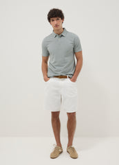 OVS Grey Short-Sleeved Polo Shirt In Pure Cotton