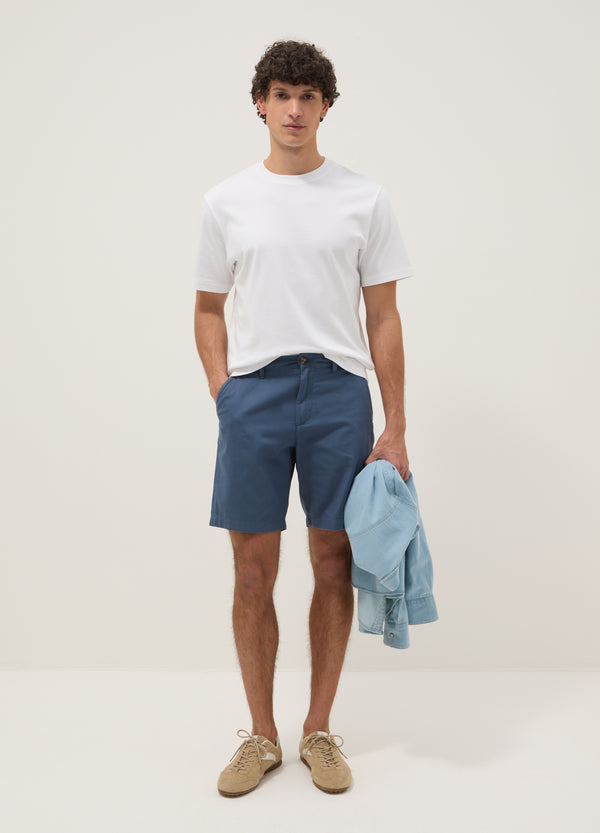 OVS Blue Regular-Fit Pure Cotton Chino Bermuda Shorts