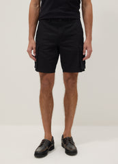 OVS Black Pure Cotton Cargo Shorts, Regular Fit