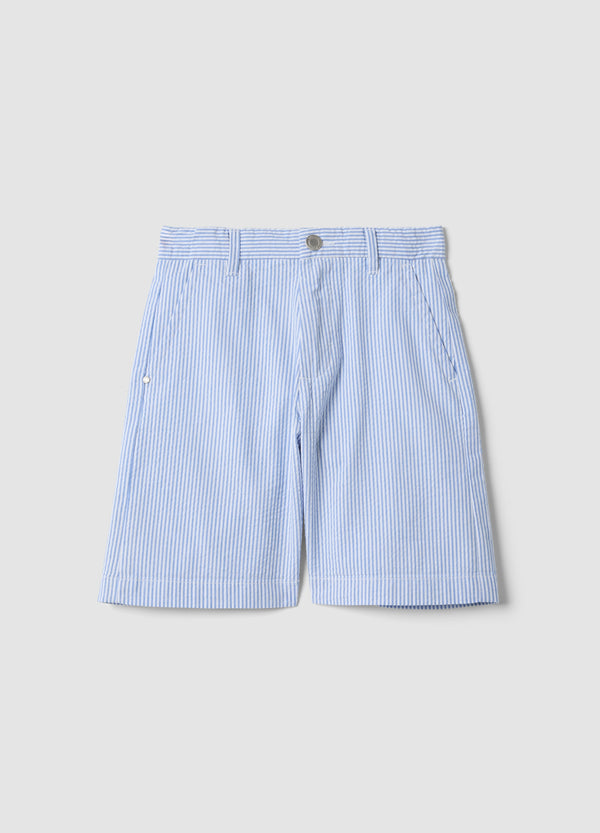 OVS Blue Striped Pure Cotton Shorts