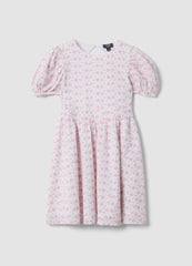 OVS Pink Pure Cotton Dress With Broderie Anglaise Embroidery