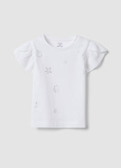 OVS White Short-Sleeved Pure Cotton T-Shirt