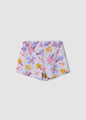 OVS Multicolour Pure Organic Cotton Floral Shorts For Girls