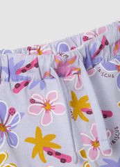 OVS Multicolour Pure Organic Cotton Floral Shorts For Girls