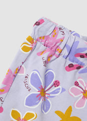 OVS Multicolour Pure Organic Cotton Floral Shorts For Girls