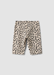 OVS Beige Organic Cotton Shorts With Floral Print