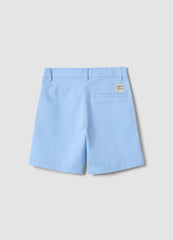 OVS Boys Light Blue Stretch Cotton Chino Bermuda Shorts, Regular Fit
