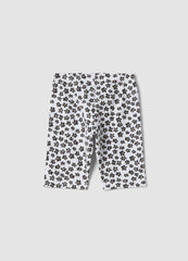 OVS White Organic Cotton Shorts With Floral Print