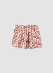 OVS Pink Pure Cotton Shorts With Floral Print