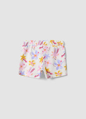 OVS Multicolour Organic Cotton Floral Shorts For Baby Girl