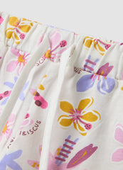 OVS Multicolour Organic Cotton Floral Shorts For Baby Girl