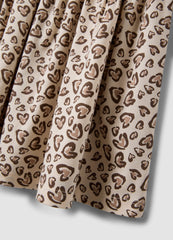 OVS Beige Pure Cotton Mini Dress With Heart Print