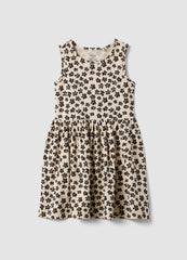 OVS Beige Pure Cotton Dress With Floral Print