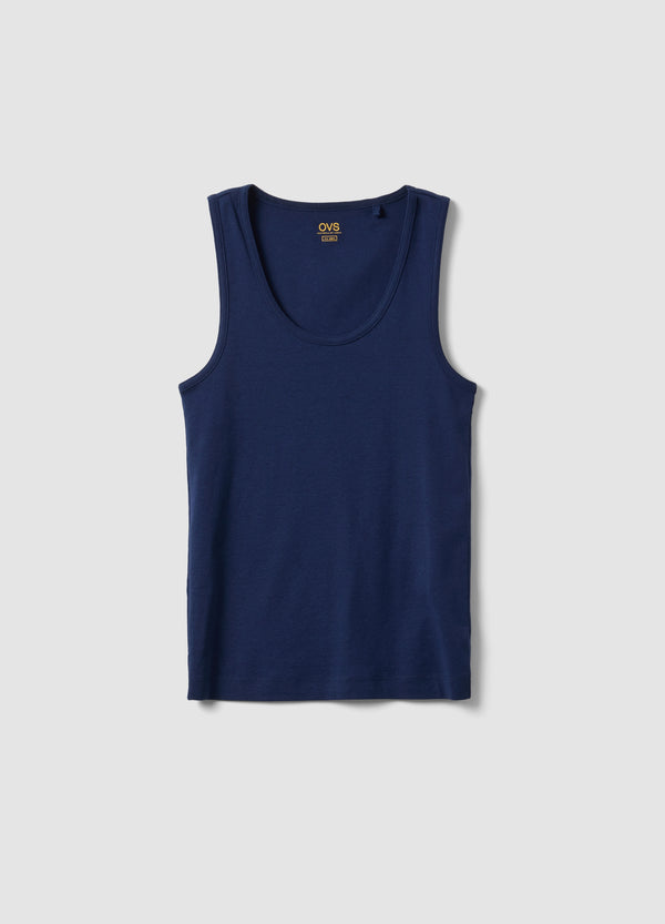 OVS Blue Pure Cotton Vest Top