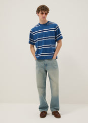 OVS Blue Striped Pure Cotton T-Shirt