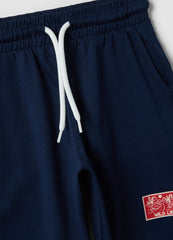 OVS White And Blue Pure Cotton Set With T-Shirt And Shorts