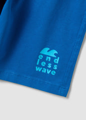 OVS Blue Organic Cotton Shorts With Elasticated Waist