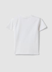 OVS White Short-Sleeve Pure Cotton T-Shirt