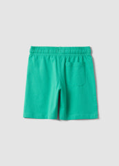 OVS Green Organic Cotton Shorts With Elasticated Waistband