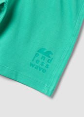 OVS Green Organic Cotton Shorts With Elasticated Waistband