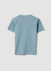 OVS Blue Pure Cotton Boys’ T-Shirt With Surf Print, Regular Fit