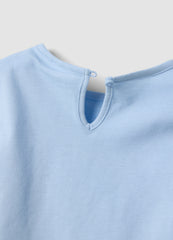 OVS Light Blue Pure Cotton Set With T-Shirt And Leggings For Girls, Regular Fit