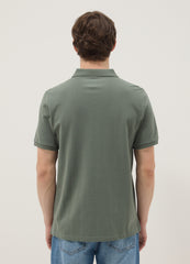 OVS Green Short-Sleeved Polo Shirt In Pure Organic Cotton