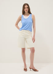 OVS Light Blue Viscose-Blend Regular-Fit Tank Top