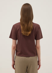 OVS Brown Short-Sleeved Pure Cotton T-Shirt
