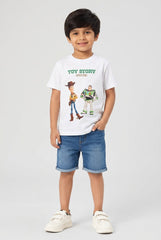 OVS White Pure Cotton Toy Story Print T-Shirt For Boys