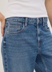 OVS Blue Denim Pure Cotton Straight-Fit Jeans