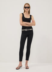 OVS Black Fitted Stretch-Cotton Tank Top