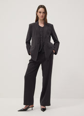 OVS Black Regular-Fit Viscose-Blend Blazer